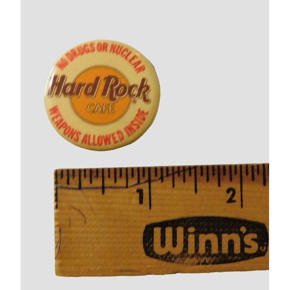 Hard Rock Cafe Pin Vintage 1980s No Drugs Tie Tac Lapel Hat Dallas 1.25 In. - Picture 3 of 3